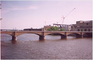 Interurban Bridge In Grand River At Lyon St